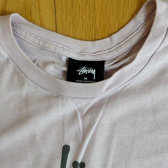 Stussy Pale Pink T Shirt M - Picture 2 of 3